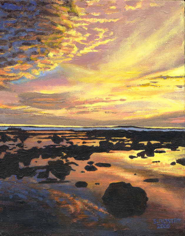 Sunset and Low Tide